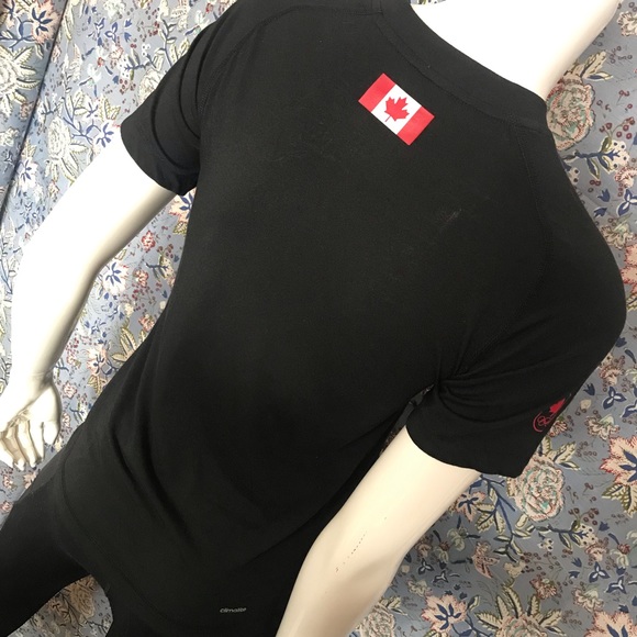 Adidas Prime Tee Youth Size Medium Olympic Games Team Canada Stretch Sport Shirt - Picture 9 of 17